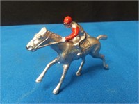 Race Horse with Jockey. Cast Metal. Single