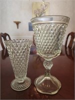 2 crystal vases