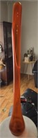 Tall orange glass vase