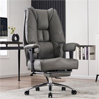 *Big and Tall Office Chair 400lbs Wide Seat, Leath