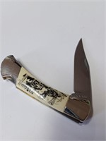 Sabre Pocket Knife w/ Hunting Scene