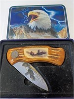 Wild Outdoor Eagle Scene Pocket Knife