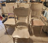 Set of four Wood dining chair