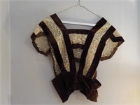 Antique brown ladies over vest over