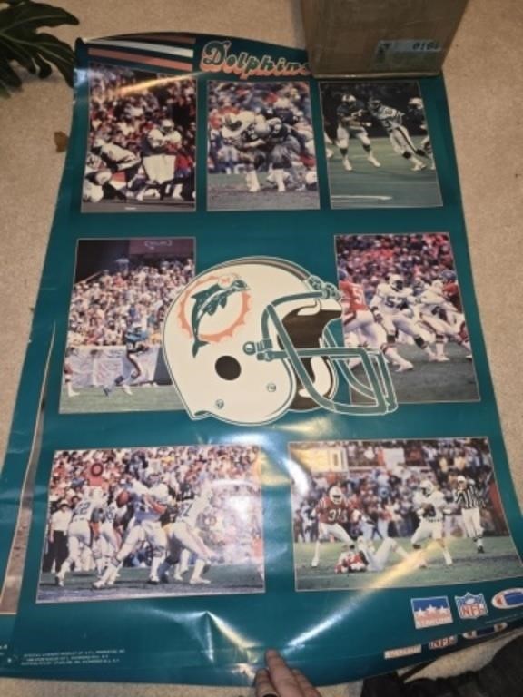 Lot of 2 Miami dolphins posters