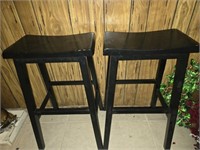 Pair of Wooden Bar Stools