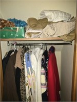 Closet lot of ladies jackets and clothing