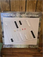 Lot of 2 Glass Backgammon Set in Boxes