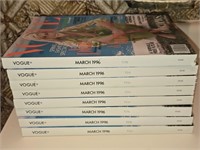 Set of VOGUE March 1996 Magazines
