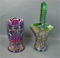 Two Imperial IG Carnival Glass Items