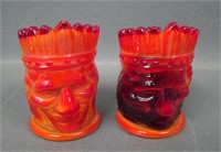 Two Joe St Claire Red Slag Indian Head Toothpicks