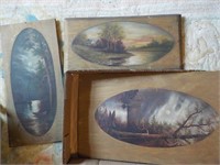 3 Paintings on wood