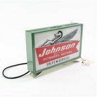 Vintage Johnson Outboard Motors Light Up Sign