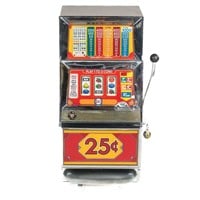 Contemporary Electric Lite-Up 25 Cent Slot Machine