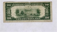 1934-A $20 green seal bill off-center error