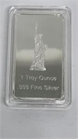 1 Troy ounce .999 fine silver bar