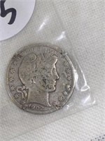 1902 Barber silver half dollar