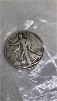 1942-D Walking Liberty silver half dollar