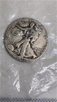 1939 Walking Liberty silver half dollar
