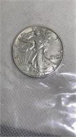 1943 Walking Liberty silver half dollar (polished)
