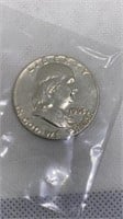 1963 Franklin silver half dollar (polished)