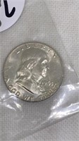 1963-D Franklin silver half dollar uncirc cond