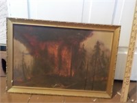 Antique painting on artist board