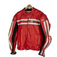 Aprilia Racing Red Leather Armor Racing Jacket