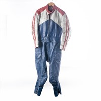 Red White & Blue Full Motorcycle Leather Jacket