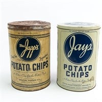 Japp's and Jays Potato Chip Canisters (2)