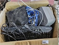 Keyboard, Computer Wiring, Network Hub, Battery