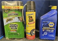 2 New Wasp & Hornet Spray,  SAE 5W-30, Fix-A-Flat