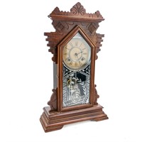 Antique Ansonia Kitchen Mantle 8 Day Clock