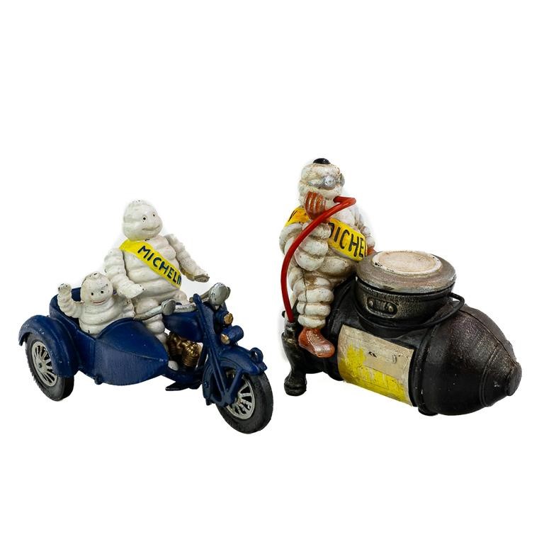 Michelin Man Bibendum Air Compressor & Motorcycle