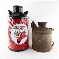 (2) Fire Chief Texaco and Vintage Gasoline Can