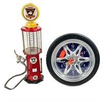 Mag Wheel Clock and Miniature Gas Pump