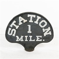 Cast Iron Railway Railroad Sign