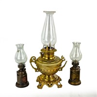 Three Oil Burning Lamps