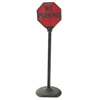 Cast Iron "No Parking"  Sign on Stand