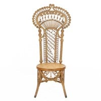 Heywood-Wakefield Antique Wicker Studio Chair