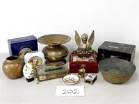 Vases, Jewelry Boxes, Brass Decor (No Ship)