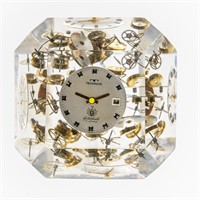 Glass Six Sided Watch Souvenir Paper Weight