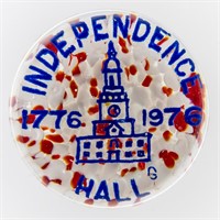 Glass Independence Hall Souvenir Paper Weight