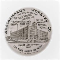 Shackamaxon Worsted Glass Advertising Paper Weight