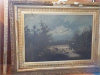 Antique oil painting frame as is