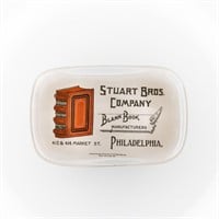 Stuart Bros. Co Glass Advertising Paper Weight