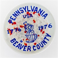 Glass Beaver County Souvenir Paper Weight