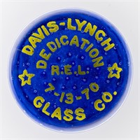 Glass Davis-Lynch Advertising Paper Weight