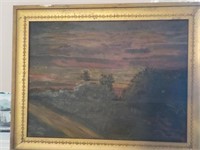 Antique painting on artist board