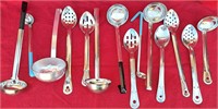 LOT OF COMMERCIAL SERVING SPOONS LADLES LARGE SIZE